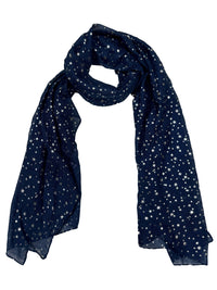 Silver Foil Stars Scarves