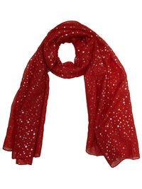 Silver Foil Stars Scarves