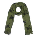 Black Skull & Crossbones Linen Look Scarf