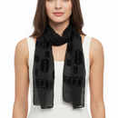Dark Grey Scarf with Black Blades