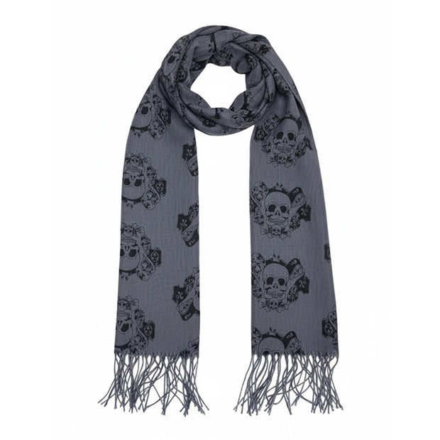 Skull & Scrolls Print Scarf