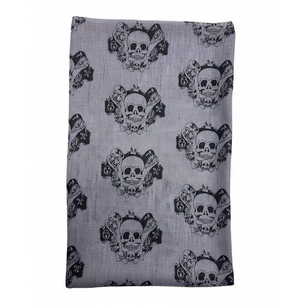Skull & Scrolls Print Scarf