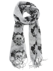 Skull & Scrolls Print Scarf