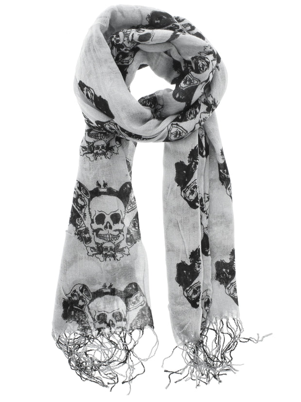 Skull & Scrolls Print Scarf