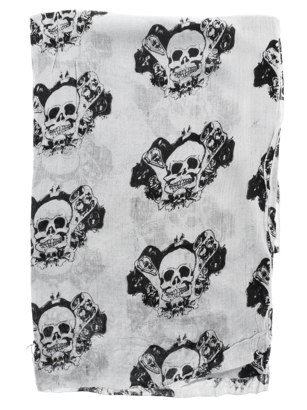 Skull & Scrolls Print Scarf