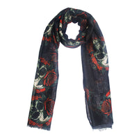 Skulls, Roses & Thorns Printed Scarf