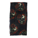 Skulls, Roses & Thorns Printed Scarf
