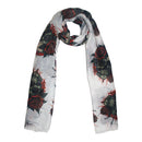 Skulls, Roses & Thorns Printed Scarf