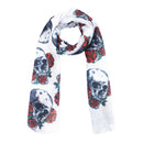 Skulls & Roses Printed Scarf