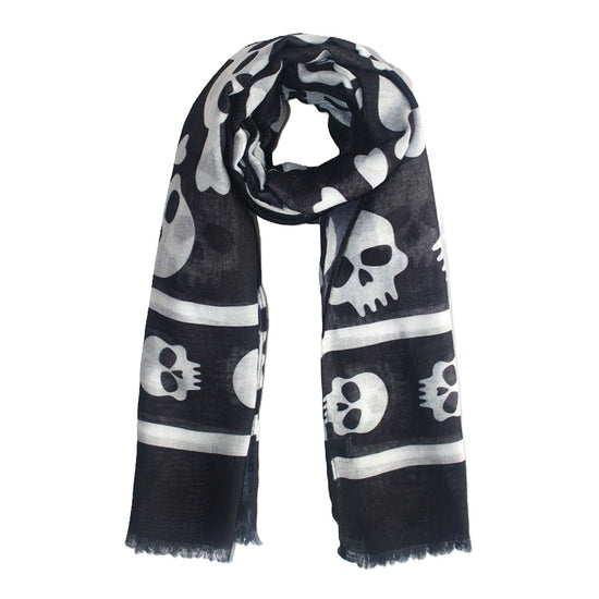 Skulls & Crossbones Printed Scarf