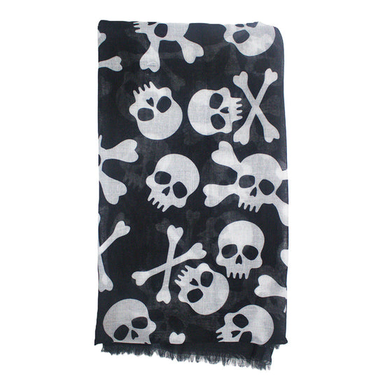 Skulls & Crossbones Printed Scarf