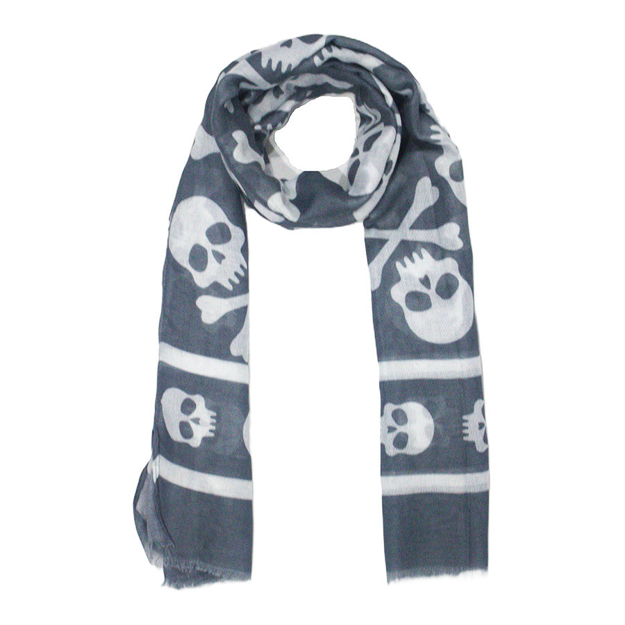 Skulls & Crossbones Printed Scarf