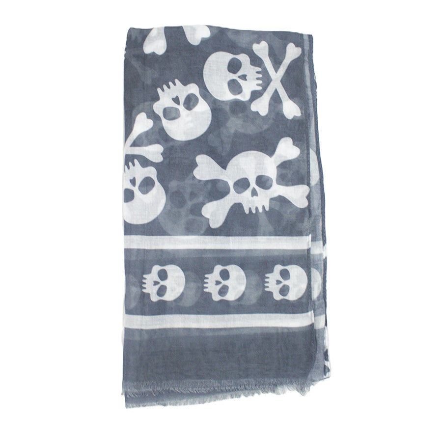 Skulls & Crossbones Printed Scarf