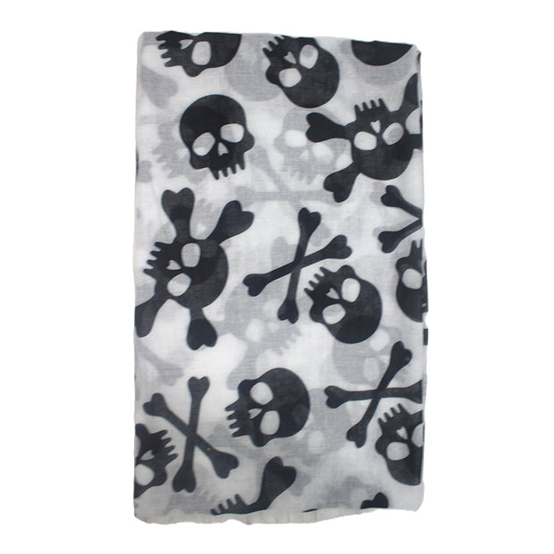 Skulls & Crossbones Printed Scarf