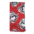 Skulls, Roses & Leaves Printed Scarf