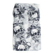 Skulls, Roses & Leaves Printed Scarf