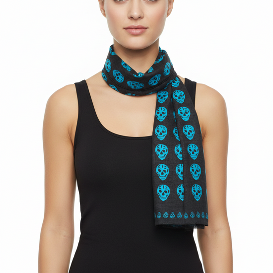 Meter x Meter Skull Print Square Scarf