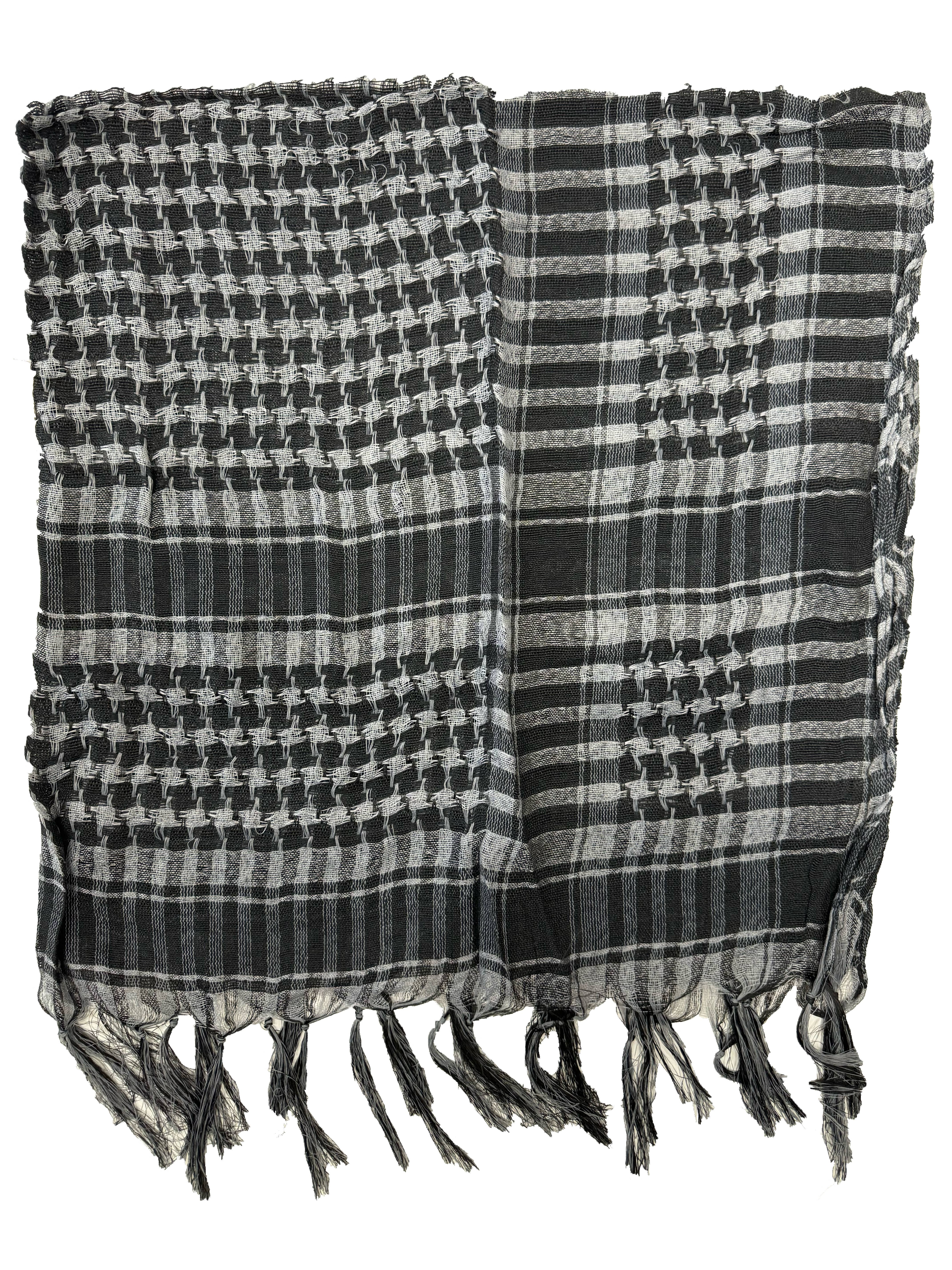 PLO Arafat Square Scarf with Tassels