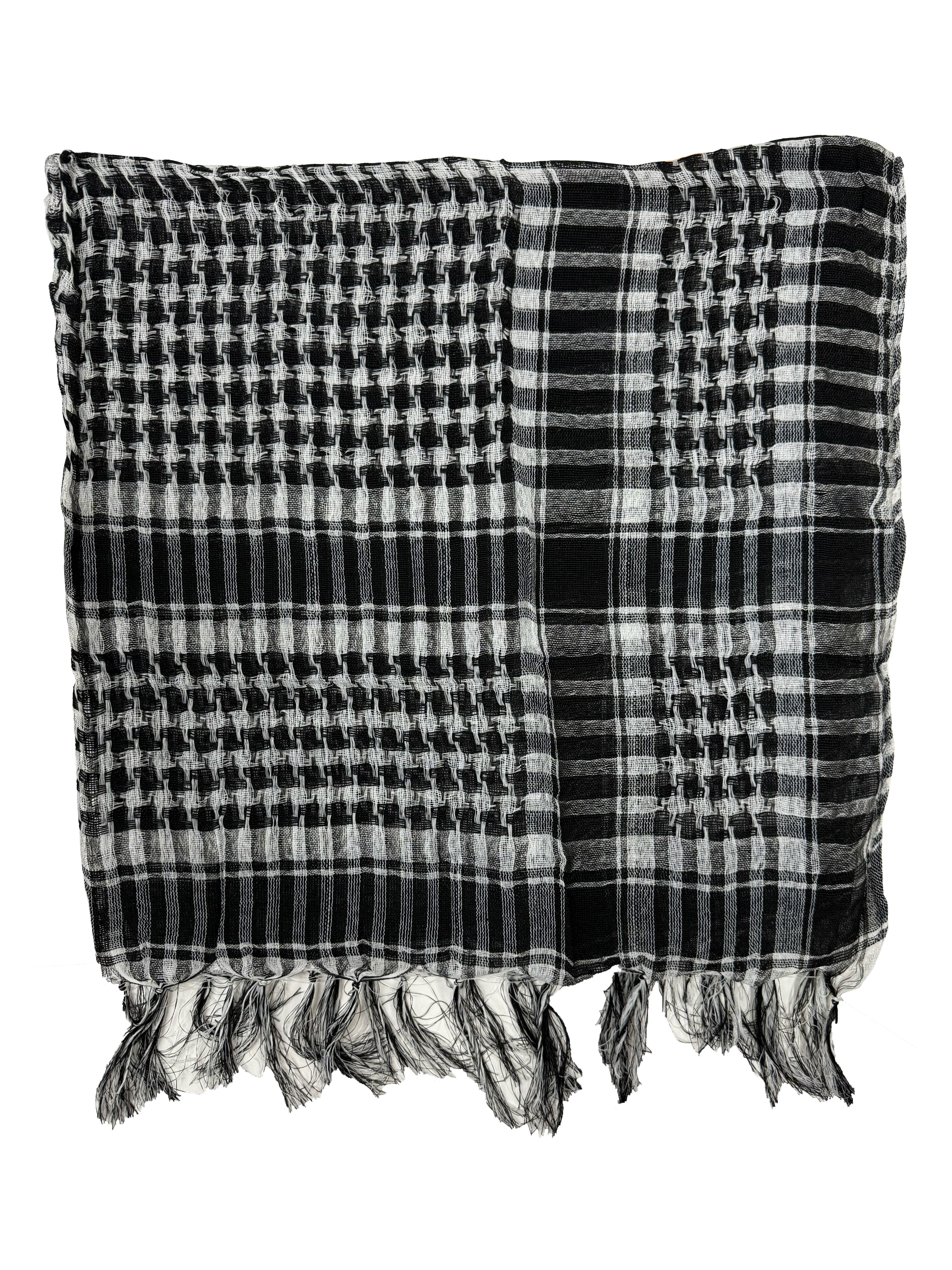 PLO Arafat Square Scarf with Tassels