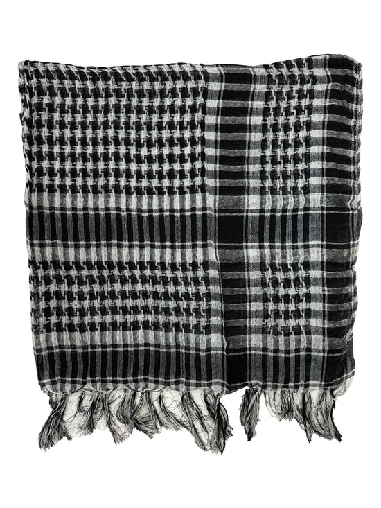 PLO Arafat Square Scarf with Tassels