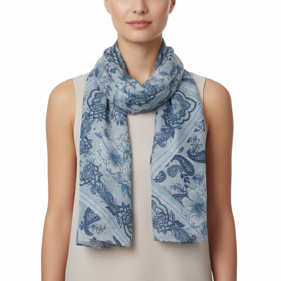 Floral Paisley Lightweight Soft Printed Scarf