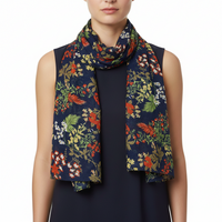 Floral patterned scarf on a white background