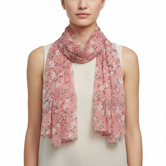 Spring Floral Printed Scarf