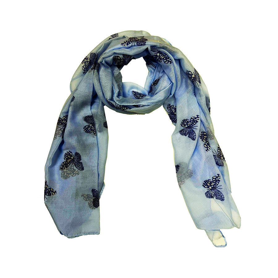 Glitter Butterfly Printed Scarf