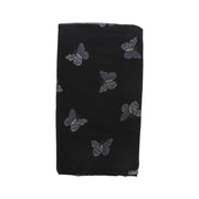 Printed Glitter Butterfly Scarf