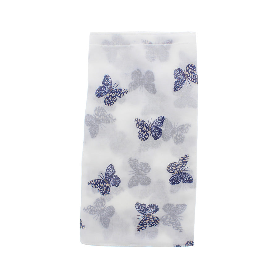 Glitter Butterfly Printed Scarf