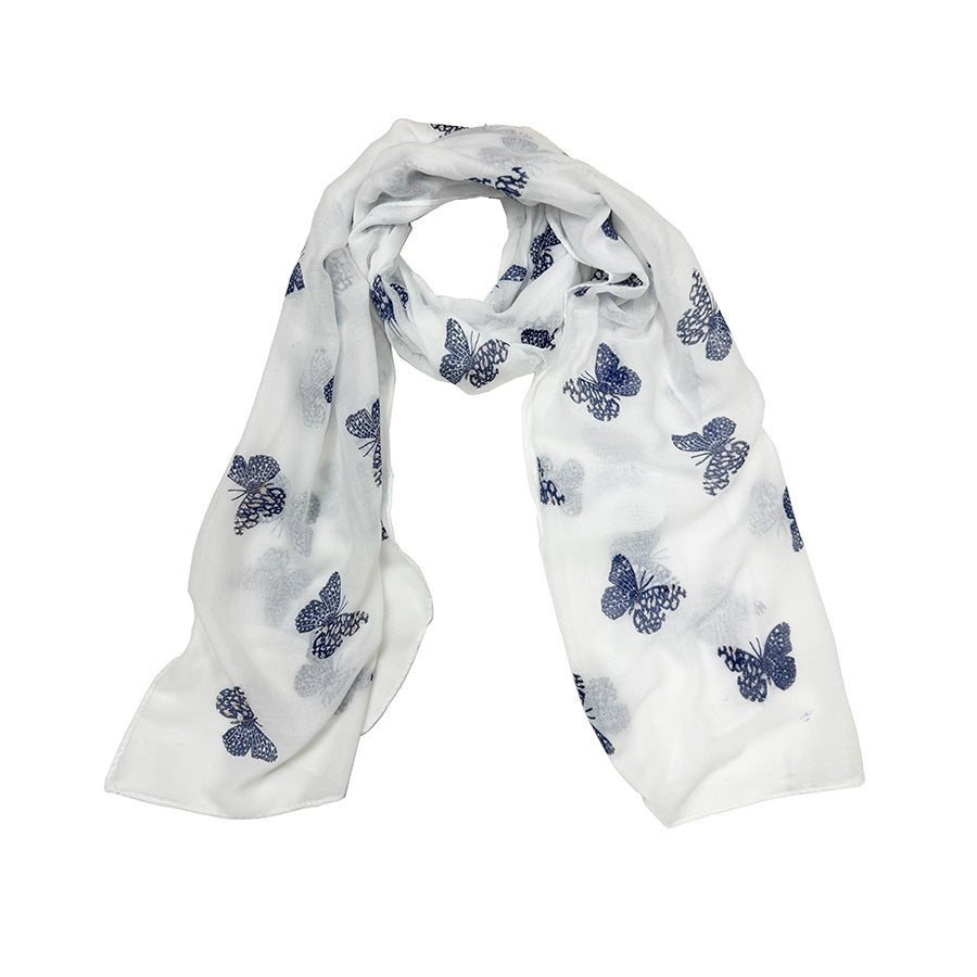 Glitter Butterfly Printed Scarf