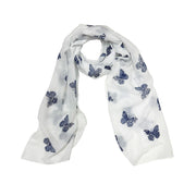 Printed Glitter Butterfly Scarf