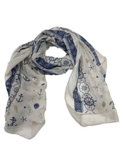 Nautical & Anchor Printed Scarf