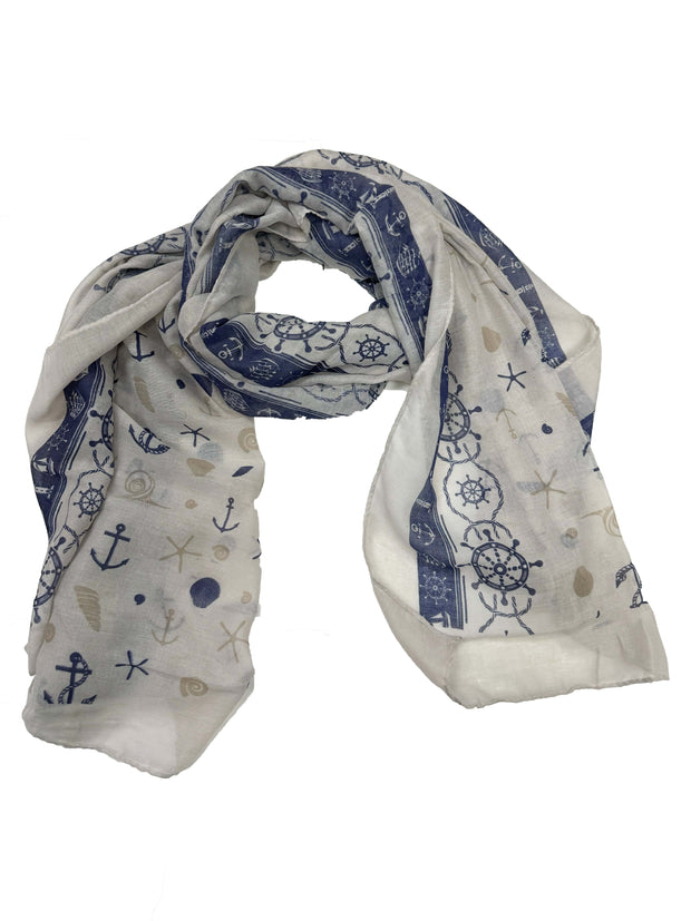 Nautical & Anchor Printed Scarf