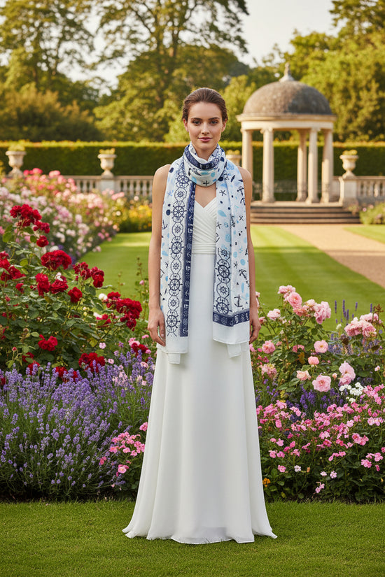 Nautical & Anchor Printed Scarf