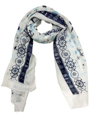 Nautical & Anchor Printed Scarf