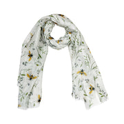 Flower & Bumble Bee Printed Scarf