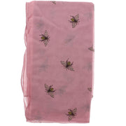 Large Glitter Bumble Bee Printed Scarf