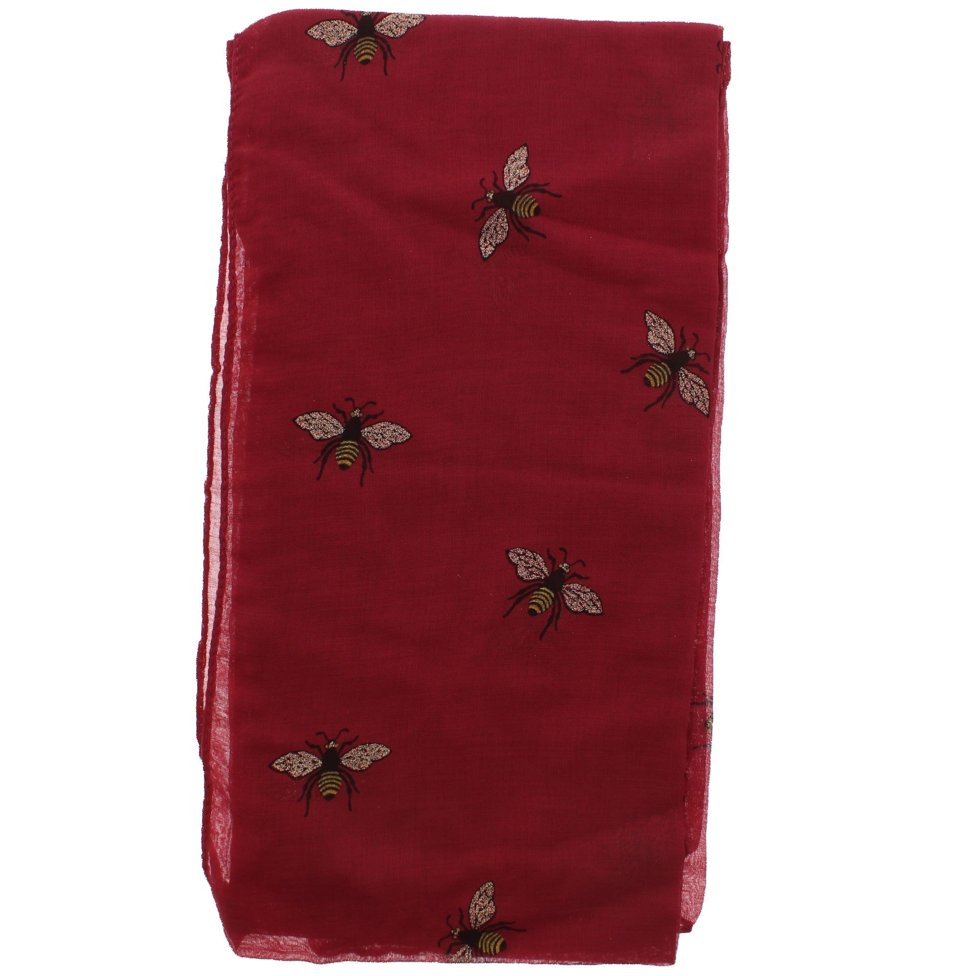 Large Glitter Bumble Bee Printed Scarf