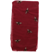 Large Glitter Bumble Bee Printed Scarf