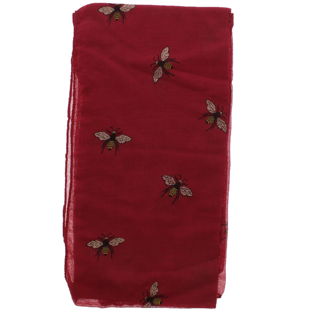 Large Glitter Bumble Bee Printed Scarf