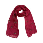 Large Glitter Bumble Bee Printed Scarf