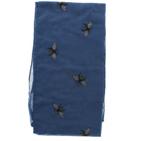 Large Glitter Bumble Bee Printed Scarf
