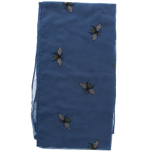 Large Glitter Bumble Bee Printed Scarf