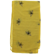 Large Glitter Bumble Bee Printed Scarf