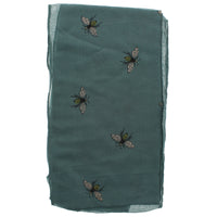 Large Glitter Bumble Bee Printed Scarf