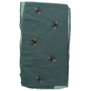 Large Glitter Bumble Bee Printed Scarf