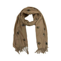 Thick Winter Large Glitter Bumble Bee Printed Scarf