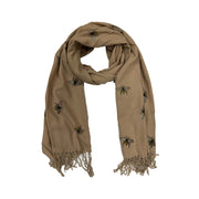 Thick Winter Large Glitter Bumble Bee Printed Scarf