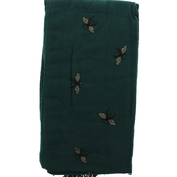 Thick Winter Large Glitter Bumble Bee Printed Scarf